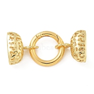 Rack Plating Ring Brass Fold Over Clasps, Long-Lasting Plated, Lead Free & Cadmium Free, Real 18K Gold Plated, 56mm, Ring: 25x4mm, Inner Diameter: 17mm(KK-A234-007G)