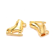 Skating Shoes Alloy Pendants, DIY Jewelry Accessories, Golden, 17.5x20x6.5mm, Hole: 2mm(PALLOY-WH0001-21A)