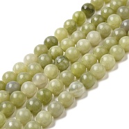Natural Jade Beads Strands, Round, 6mm, Hole: 1mm, about 60~62pcs/strand, 14.96''(38cm)(G-K340-A02-01)