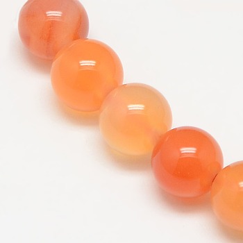 Natural Carnelian Beads Strands, Round, 6mm, Hole: 1mm, about 62pcs/strand, 14.5 inch