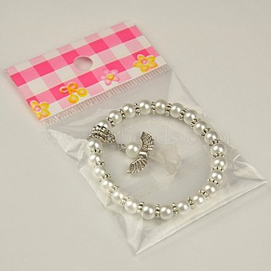 Bracelets d'ange belle avec robe de mariée pour les enfants(BJEW-JB00727)-4