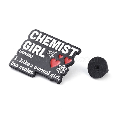 Bioscience Theme Black Zinc Alloy Brooches(JEWB-C031-01D-EB)-3