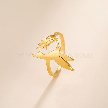 Adjustable 304 Stainless Steel Cuff Open Rings(WG1E32F-02)-1