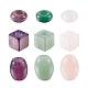 9Pcs 9 Style Natural Green Aventurine & Rose Quartz & Amethyst  European Beads(G-FW0001-21)-1