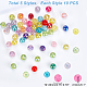 Elite 50Pcs 5 Style AB Color Plated Transparent Acrylic Beads(OACR-PH0001-96)-2