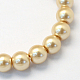 Baking Painted Pearlized Glass Pearl Round Bead Strands(HY-Q003-4mm-42)-2