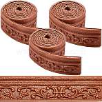 Self-Adhesive XPE Grain Contact Paper, Wall Stickers, for Shelf Liner Dresser Drawer Locker, Coconut Brown, 80x6mm, about 2.1m/pc, 3pcs(DIY-CP0011-17G)