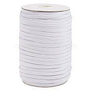 Flat Elastic Band for Mouth Cover Ear Loop, Mouth Cover Elastic Cord, DIY Disposable Mouth Cover Material, White, 1/8 inch, 3mm, about 200yards/roll(600feet/roll)(JX001A-01)