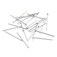 304 Stainless Steel Flat Head Pins, Stainless Steel Color, 20x0.7mm, Head: 1.5mm(STAS-D448-A-009P)
