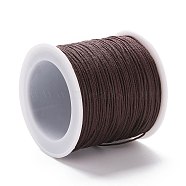 Braided Nylon Thread, DIY Material for Jewelry Making, Coconut Brown, 0.8mm, 100yards/roll(X-NWIR-K013-A20)