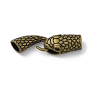 Brass Interlocking Clasps, Snake, Antique Bronze, 41.5x12.5x8.5mm, Hole: 5.5x6mm(KK-D360-06AB)