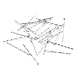 Tarnish Resistant 304 Stainless Steel Flat Head Pins, Stainless Steel Color, 20x0.7mm, Head: 1.5mm(STAS-D448-A-009P)