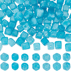 SUNNYCLUE 2 Strands Natural Quartz Beads Strands, Dyed & Heated, Cube, Deep Sky Blue, 5~7x5~7x5~7mm, Hole: 0.8mm, about 66~71pcs/strand, 14.80~ 15.08 inchi(37.6~38.3cm)(G-SC0002-96)