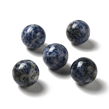 Natural Blue Spot Jasper Beads, No Hole/Undrilled, Round, 25~25.5mm