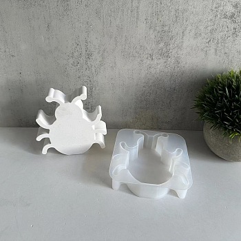 Insect
 Candle Holder Silhouette Silicone Molds, For Candle Making, Beetle, 10.6x10.4x2.7cm