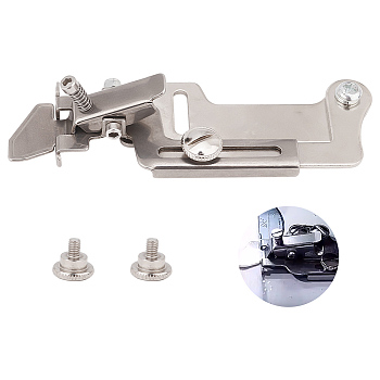 Iron Sewing Machine Presser Foot with Screws, Snap On Sewing Machine Foot , Platinum, 110x38.5x25mm, Hole: 17x4mm