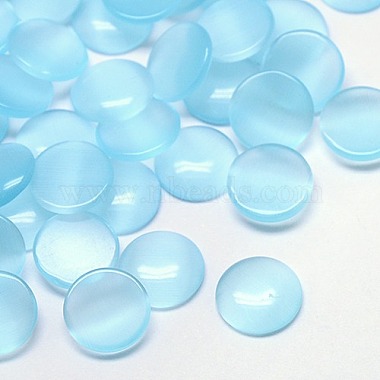 18mm PaleTurquoise Half Round Glass Cabochons