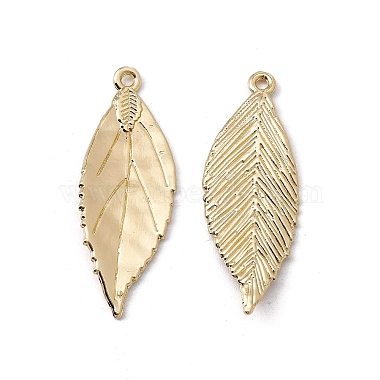 Light Gold Leaf Alloy Pendants