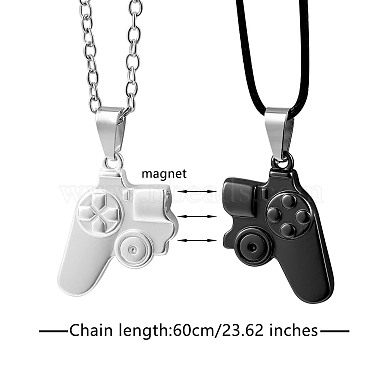 Magnetic Game Controller Alloy Pendant Matching Necklaces Set(JN1013B)-2