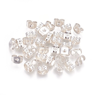 Silver Stainless Steel Ear Nuts