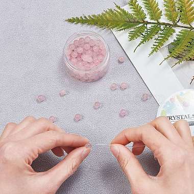 Наборы для изготовления растягивающихся браслетов из натуральных бусин из розового кварца своими руками(DIY-CJ0001-21B)-7