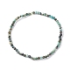Bracelet extensible de perles de turquoise africaine naturelle (jaspe) de 3 mm pour fille femme(BJEW-JB07284-05)-1