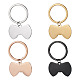 4Pcs 4 Styles Stainless Steel Keychains(KEYC-TA0004-81D)-1