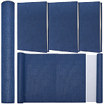 DIY Imitation Linen Fabric, with Paper Back, for Book Binding, Velvet Box Making, Marine Blue, 300x1300mm(DIY-WH0349-139H)