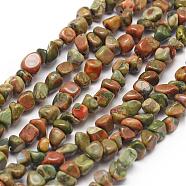 Natural Rhyolite Jasper Beads Strands, Nuggets, 3~5x3~5x3~8mm, Hole: 1mm, about 85~90pcs/strand, 15.7 inch(40cm)(G-F465-02)