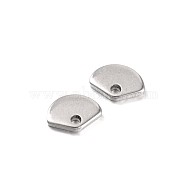 Fan 304 Stainless Steel Charms, Stainless Steel Color, 7x5x1mm, Hole: 0.5mm(STAS-N059-23)