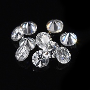 Pointed Back Glass Rhinestone Cabochons, Faceted, Diamond, Crystal, 2.5mm, about 17pcs/bag(RGLA-WH0016-01S)