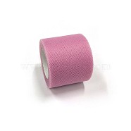 Deco Mesh Ribbons, Tulle Fabric, Tulle Roll Spool Fabric For Skirt Making, Flamingo, 2 inch(5cm), about 25yards/roll(22.86m/roll)(OCOR-P010-C-C09)