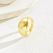 Real 18K Gold Plated Brass Adjustable Rings, Oval, No Size(XT2727-4)
