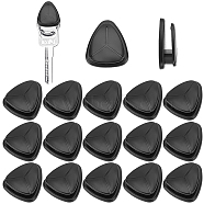 20Pcs Self-adhesive ABS Plastic Car Dashboard Hook Hangers, Hidden Car Chair Storage Hook, Key Fob Holder, Black, 31.5x28x10.5mm(AJEW-CP0003-73)