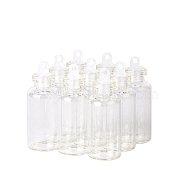 Glass Empty Wishing Bottle, Bead Storage Tubes with Plastic Stopper, Column, Clear, 1.8x4cm, Capacity: 5ml(0.17fl. oz)(PW-WG48521-01)