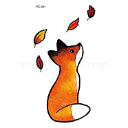 Anmial Theme Removable Temporary Water Proof Tattoos Paper Stickers, Fox Pattern, 10.5x6cm(ANIM-PW0004-03-09)