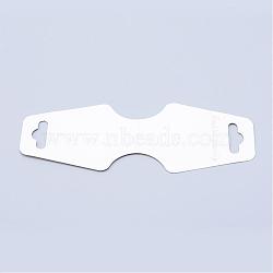 Cardboard Display Cards, Used For Necklace, Bracelet and Mobile Pendants, White, 124x46x0.3mm(CDIS-Q001-46)