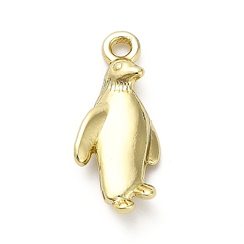 Alloy Pendants, Penguin Charms, Golden, 23.5x10.5x3.5mm, Hole: 2mm