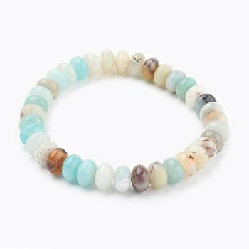 Natural Amazonite Beads Stretch Bracelets, 2 inch(52mm)
