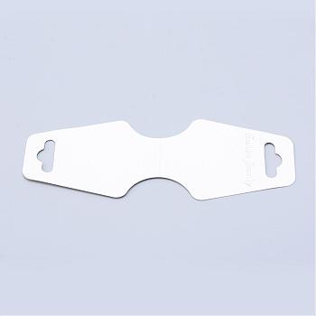 Cardboard Display Cards, Used For Necklace, Bracelet and Mobile Pendants, White, 124x46x0.3mm