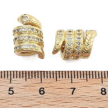 Brass Micro Pave Cubic Zirconia Europe Beads(KK-Q006-49G)-3