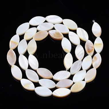 Eau douce naturelle de coquillage perles brins(SHEL-Q024A-017)-3