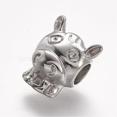 14mm Horse Stainless Steel Beads