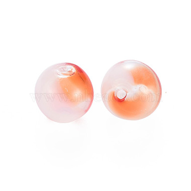 Transparent Handmade Blown Glass Globe Beads(GLAA-T012-31B-02)-2