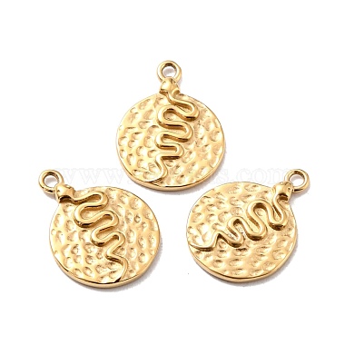 Golden Flat Round 316 Surgical Stainless Steel Pendants