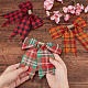 CHGCRAFT 8Pcs 8 Colors Christmas Theme Imitation Linen Bowknot Ornament Accessories(DIY-CA0004-34)-3