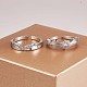 Clear Cubic Zirconia Crown Matching Cuff Rings Set(JR848A)-3