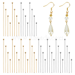 240Pcs 8 Styles 304 Stainless Steel Ball Head Pins, Golden & Stainless Steel Color, 20~50x0.6~0.7mm, Head: 1.8~2mm, 30pcs/style(STAS-WR0001-36)
