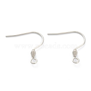 316 Surgical Stainless Steel Earring Hooks, Ear Wire, with Horizontal Loop, Stainless Steel Color, 21mm, Hole: 2mm, 20 Gauge, Pin: 0.8mm(STAS-M288-07P-A)