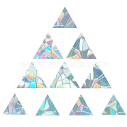 Rainbow Prism Paster, Window Sticker Decorations, Triangle, Colorful, 12x10cm, 15x13cm, 10pcs/set(DIY-WH0203-70)